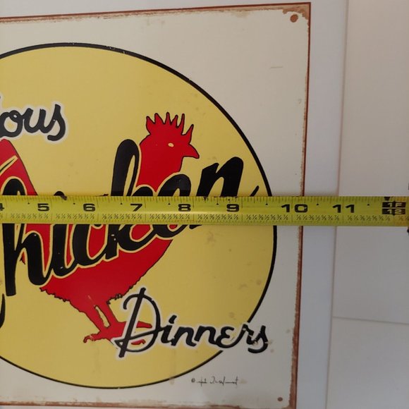 Delicious Chicken Dinner Mummert Ceramic Sign Vintage Home Decor Hot Plate - Picture 7 of 8